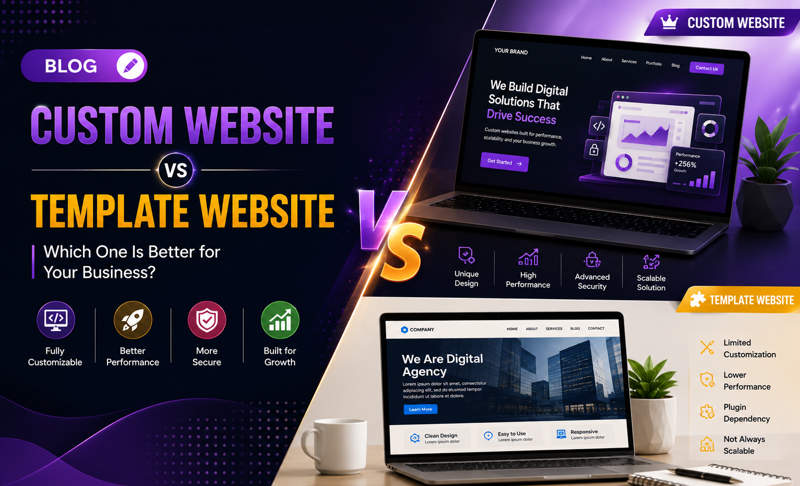 Custom Website vs Template Website: Which One Is Better for Your Business?