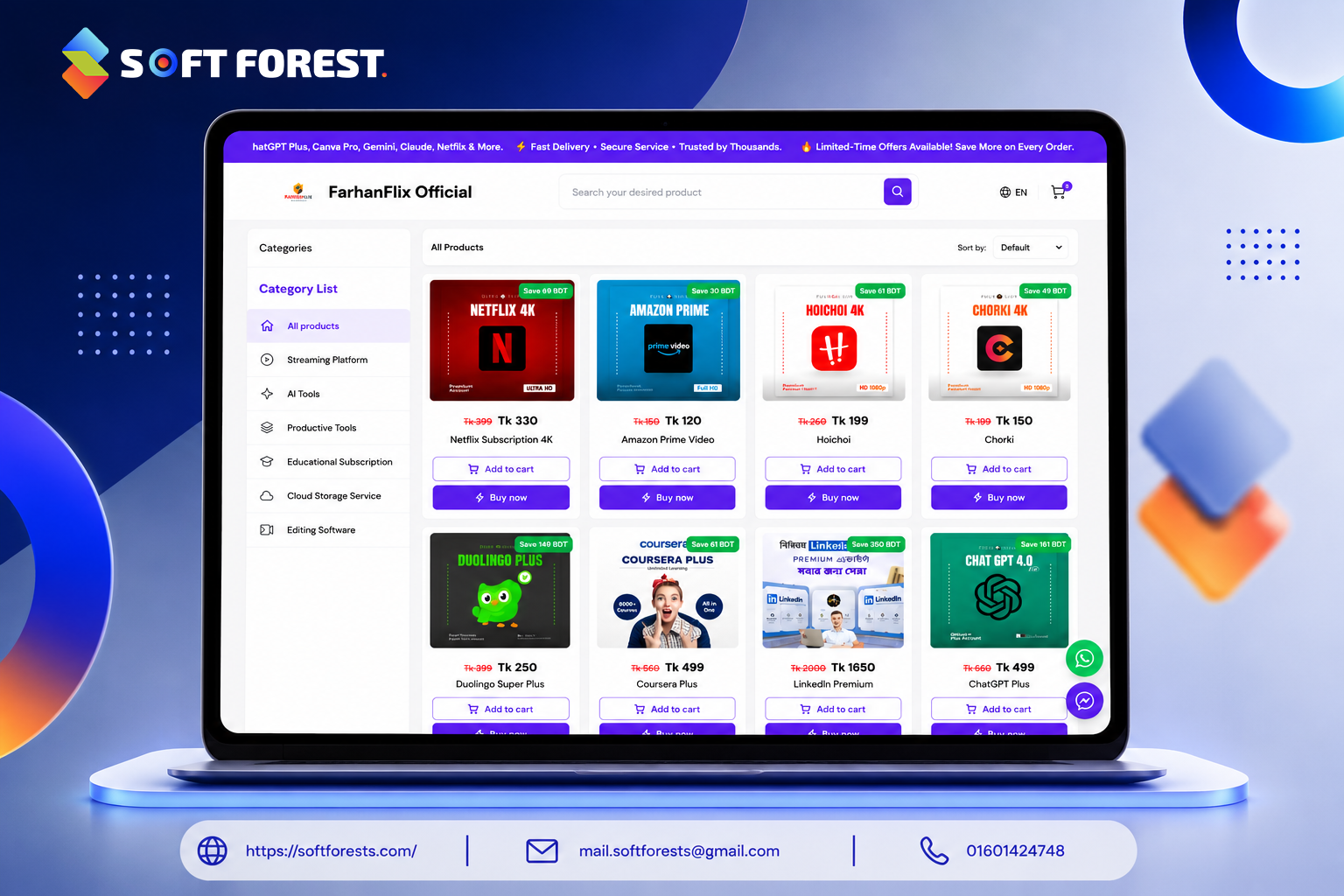 Demo Project 11 — Website by Soft Forests