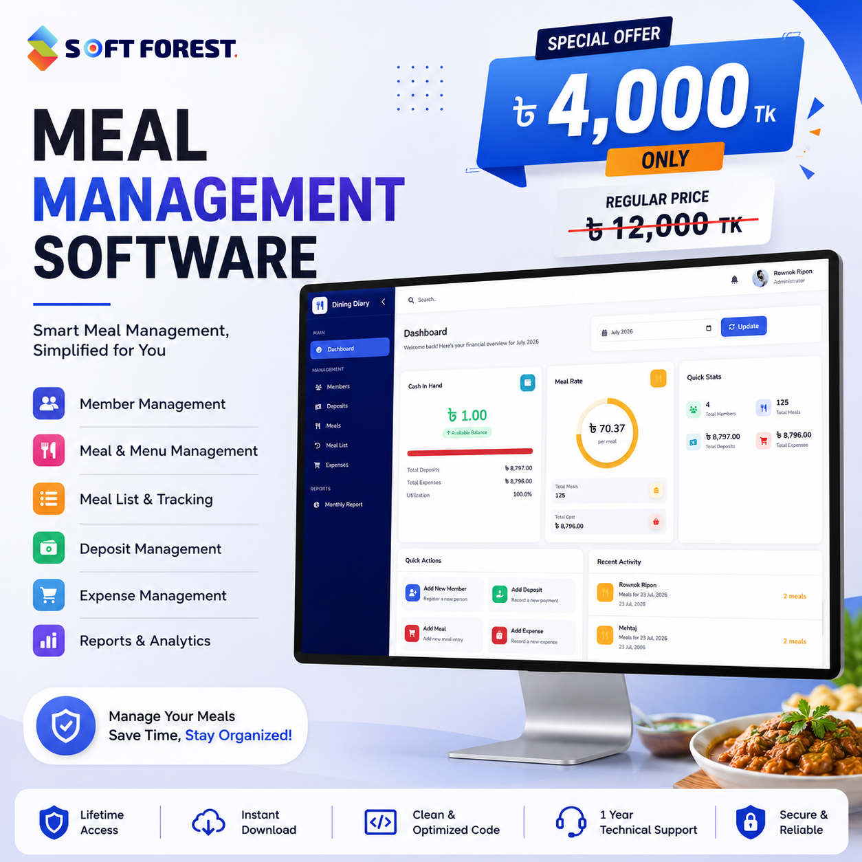 Meal Management Software Bangladesh – Smart Mess & Hostel Management System