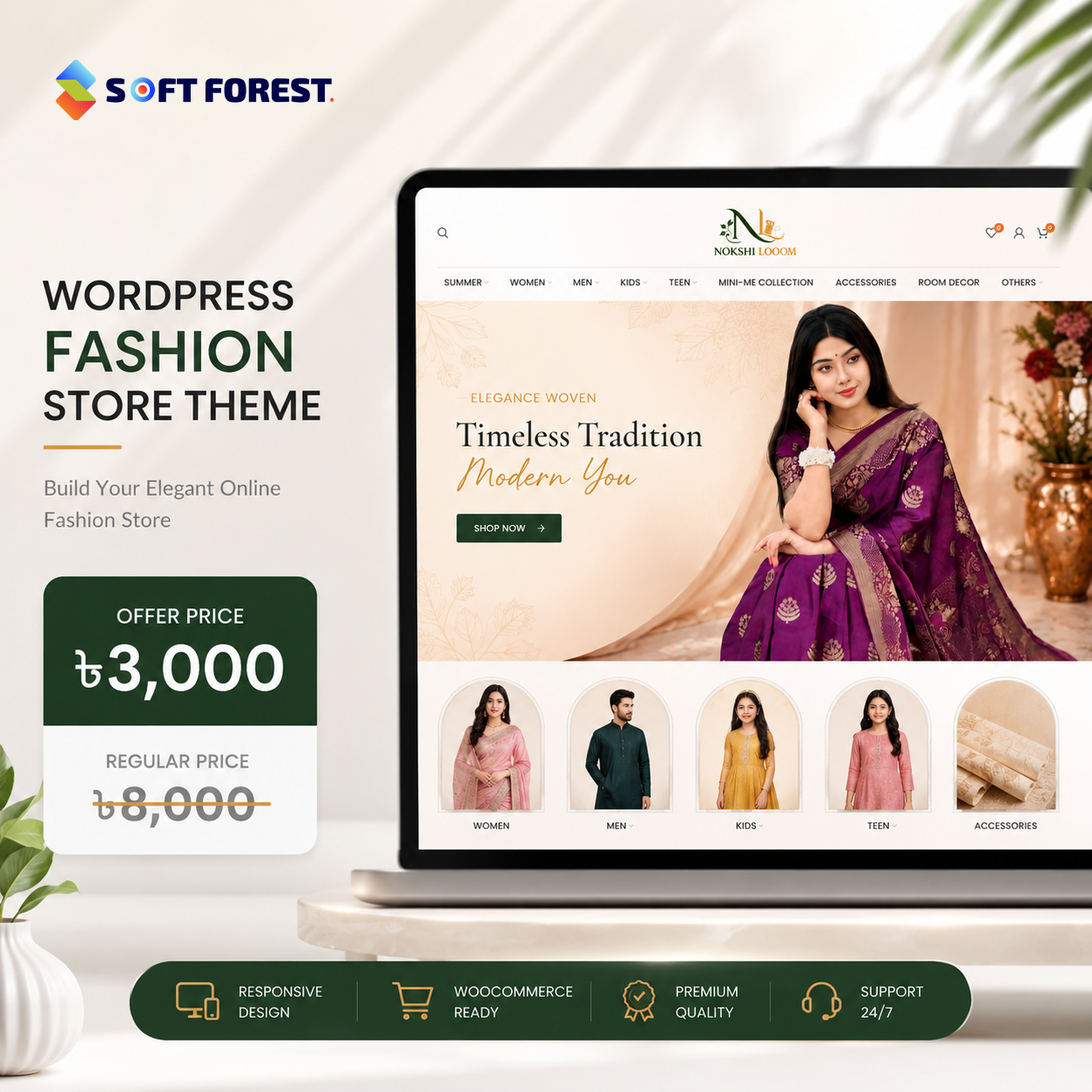 WordPress Ready Made Fashion Shop – Premium WooCommerce eCommerce Website
